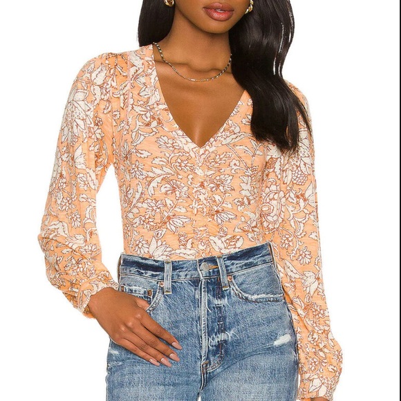 Free People say the word Blood Orange Combo Top Xsmall NWT - Picture 1 of 10